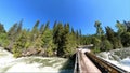 Canada British Columbia The Mushbowl Bridge over the Murtle River