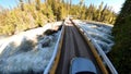 Canada British Columbia The Mushbowl Bridge over the Murtle River