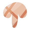 mushroom bbq vegetable piece food icon element Royalty Free Stock Photo