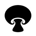 Mushroom silhouette vector icon