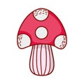 Mushroom botanical cartoon isolated icon design