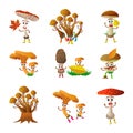 Mushroom cartoon character Royalty Free Stock Photo
