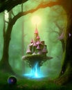 Mushroom castle, nature and magic, fairytale and fancy