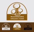 Mushroom champignon logo. Isolated mushroom on white background