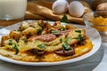 Mushroom Cheddar Cheese Omelette