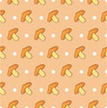 Graphic mushroom and ciecle pattern 2 Royalty Free Stock Photo