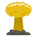 Mushroom cloud icon isolated