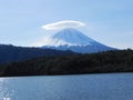 Mushroom Clouds over Mount Fuji, Japan Royalty Free Stock Photo