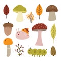 Mushroom collection vector design