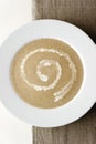 Mushroom cream soup with cream Royalty Free Stock Photo