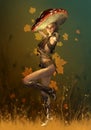 Mushroom Fairy, 3d Computer Graphics Royalty Free Stock Photo