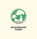 Mushroom farm logo sign layout