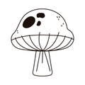 Mushroom food nature vegetable isolated icon line style