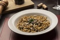 Mushroom funghi creamy pasta tagliatelle