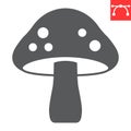 Mushroom glyph icon Royalty Free Stock Photo