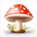 Mushroom icon set. Amanita Muscaria (Amanita toxic mushroom) sign collection. Magic mushroom symbol.