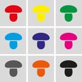 Mushroom icon stock vector illustration flat design Royalty Free Stock Photo