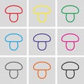 Mushroom icon stock vector illustration flat design Royalty Free Stock Photo