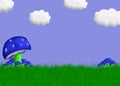 Mushroom Landscape Illustr.