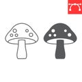 Mushroom line and glyph icon Royalty Free Stock Photo