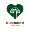 Mushroom Logo, Retro Minimalist Design, Food Vector, Mushroom Plant, Icon Illustration Symbol vector