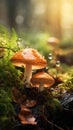 Mushroom Magic: Portobellos in Morning Dew Royalty Free Stock Photo