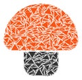 Mushroom Mosaic of Triangles Royalty Free Stock Photo