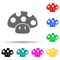 Mushroom multi color style icon. Simple thin line, outline vector of web icons for ui and ux, website or mobile Royalty Free Stock Photo