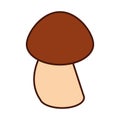 Mushroom nature vegetable food line and fill icon