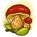 Mushroom organic logo.