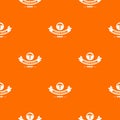Mushroom organic pattern vector orange Royalty Free Stock Photo