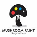 mushroom paint logodesign concept