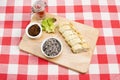 Mushroom pate with French baguette