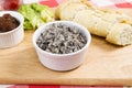 Mushroom pate with French baguette
