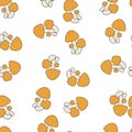 Mushroom orange pattern seamless Royalty Free Stock Photo