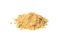 Mushroom Powder Pile Isolated, Powdered Dry Mushrooms