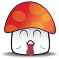 mushroom puking. Vector illustration decorative design