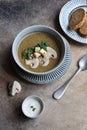 Mushroom puree soup