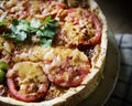 Mushroom quiche food photgraphy recipe idea