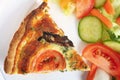 Mushroom quiche with salad