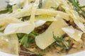 Mushroom risotto with parmesan cheese and rocket - Image Royalty Free Stock Photo