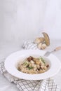Mushroom risotto Traditional italian porcino Royalty Free Stock Photo