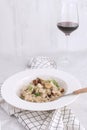 Mushroom risotto Traditional italian porcino