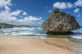 Mushroom rock at Bathsheba, Barbados, West Indies Royalty Free Stock Photo