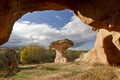 Caves and rock formations, Gulsehir, Cappadocia, Turkey Royalty Free Stock Photo