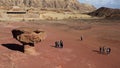 Mushroom rock formation at Timna park, Israel