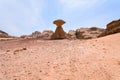 Mushroom rock in Wadi Rum desert Royalty Free Stock Photo