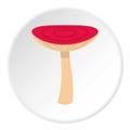 Mushroom russet icon circle