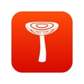 Mushroom russet icon digital red