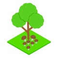 Mushroom season icon, isometric style Royalty Free Stock Photo
